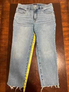 J. Crew Light Wash Cropped High-Rise Jeans